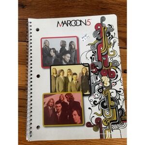 Maroon 5 Band Paper Notebook Rock Express 50 Pages 2008 NEW Adam Levine Music